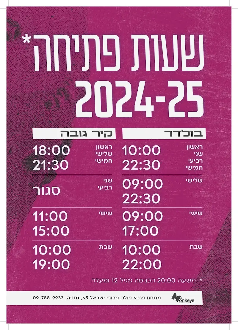 מנקיז קיר טיפוס בנתניה — בילוי משפחתי עם ילדים